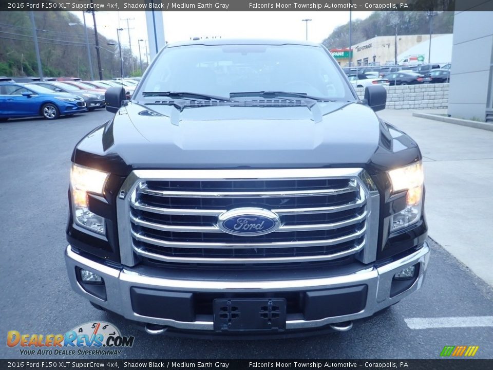 2016 Ford F150 XLT SuperCrew 4x4 Shadow Black / Medium Earth Gray Photo #7