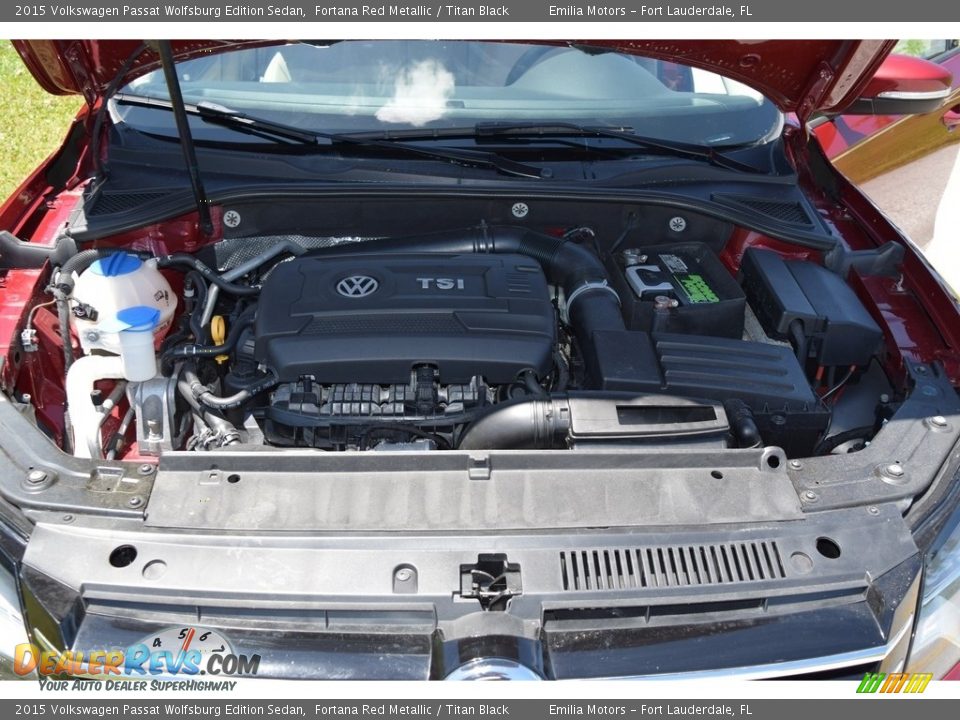2015 Volkswagen Passat Wolfsburg Edition Sedan Fortana Red Metallic / Titan Black Photo #43