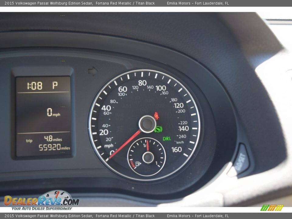 2015 Volkswagen Passat Wolfsburg Edition Sedan Fortana Red Metallic / Titan Black Photo #50