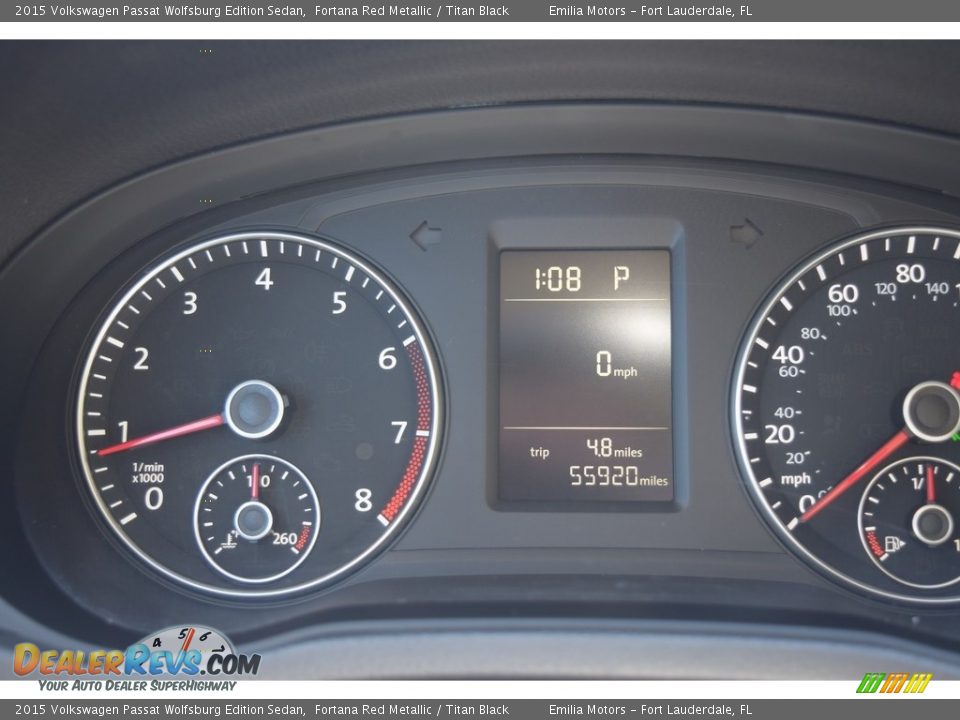2015 Volkswagen Passat Wolfsburg Edition Sedan Fortana Red Metallic / Titan Black Photo #51