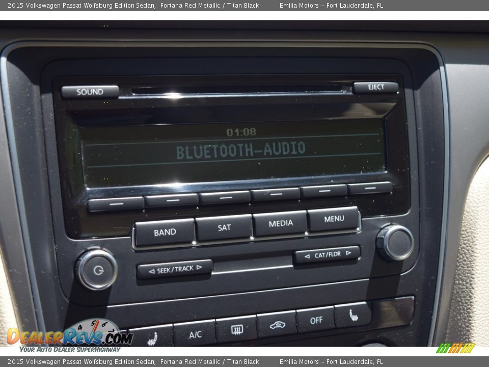 2015 Volkswagen Passat Wolfsburg Edition Sedan Fortana Red Metallic / Titan Black Photo #52