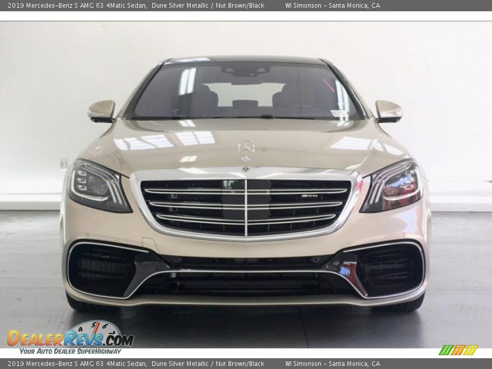 2019 Mercedes-Benz S AMG 63 4Matic Sedan Dune Silver Metallic / Nut Brown/Black Photo #2