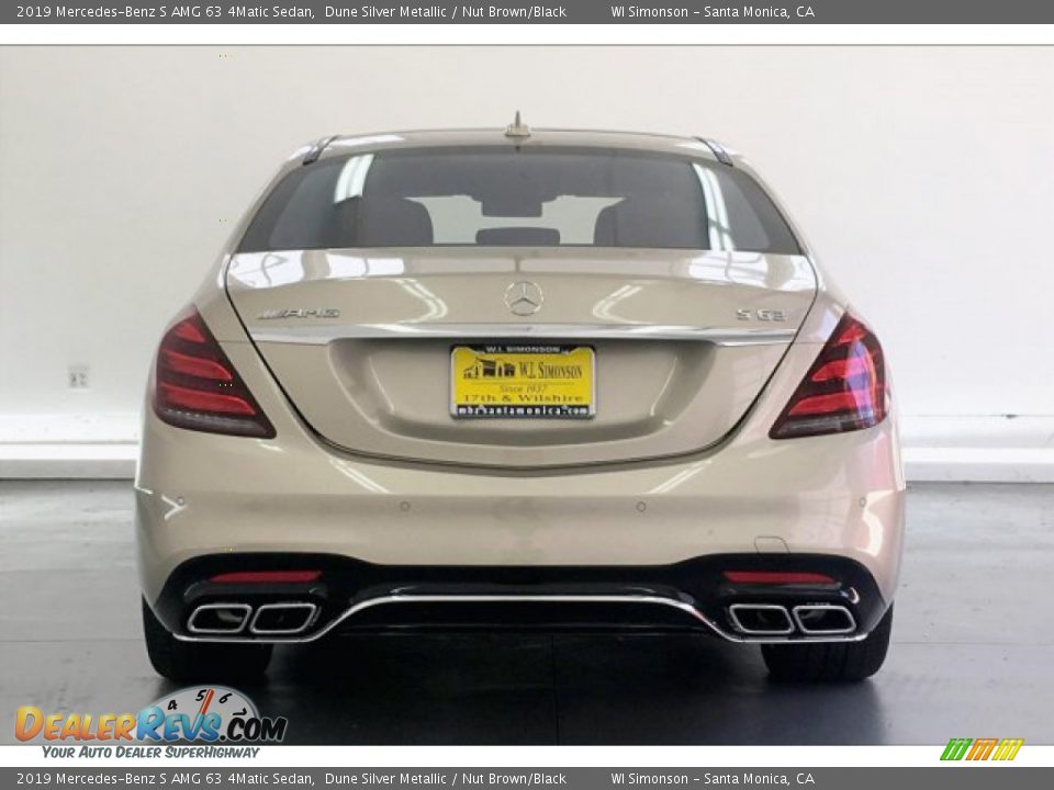 2019 Mercedes-Benz S AMG 63 4Matic Sedan Dune Silver Metallic / Nut Brown/Black Photo #3