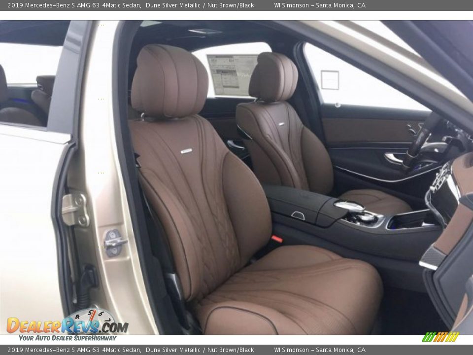 2019 Mercedes-Benz S AMG 63 4Matic Sedan Dune Silver Metallic / Nut Brown/Black Photo #6
