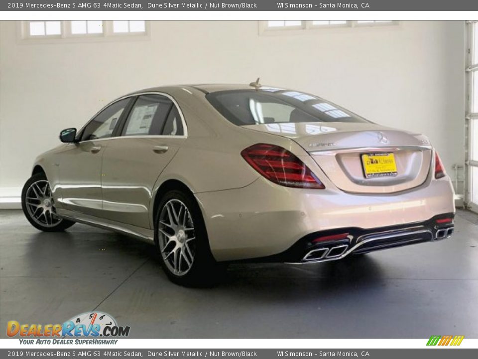 2019 Mercedes-Benz S AMG 63 4Matic Sedan Dune Silver Metallic / Nut Brown/Black Photo #10