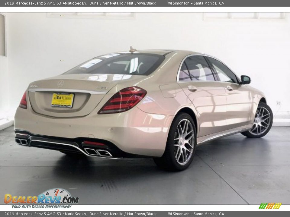 2019 Mercedes-Benz S AMG 63 4Matic Sedan Dune Silver Metallic / Nut Brown/Black Photo #16