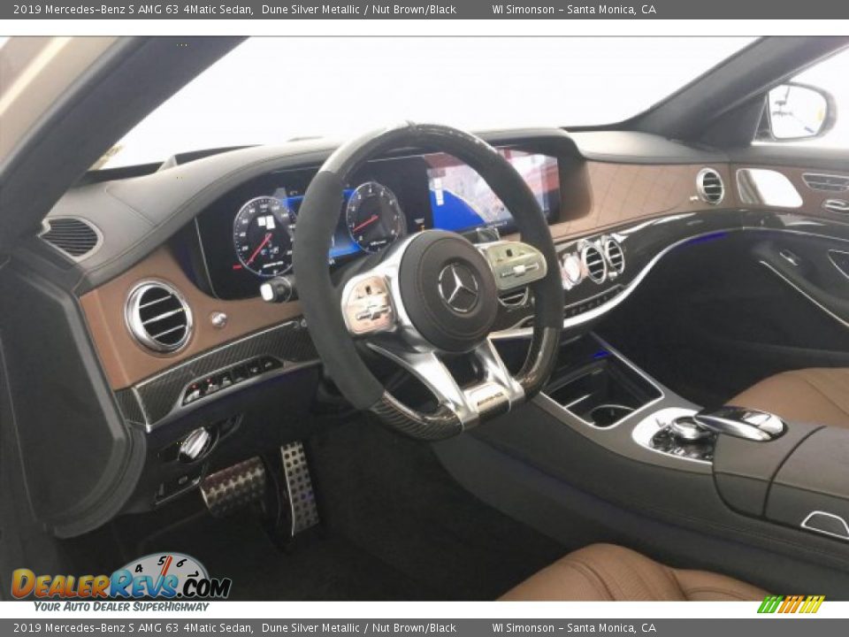 2019 Mercedes-Benz S AMG 63 4Matic Sedan Dune Silver Metallic / Nut Brown/Black Photo #22