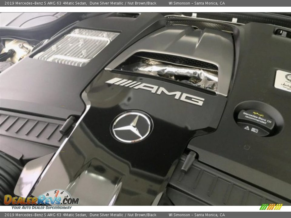 2019 Mercedes-Benz S AMG 63 4Matic Sedan Dune Silver Metallic / Nut Brown/Black Photo #31