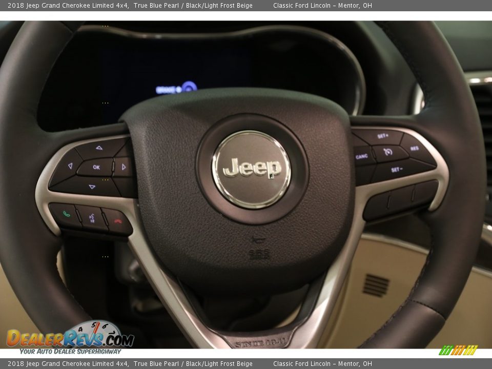 2018 Jeep Grand Cherokee Limited 4x4 True Blue Pearl / Black/Light Frost Beige Photo #6