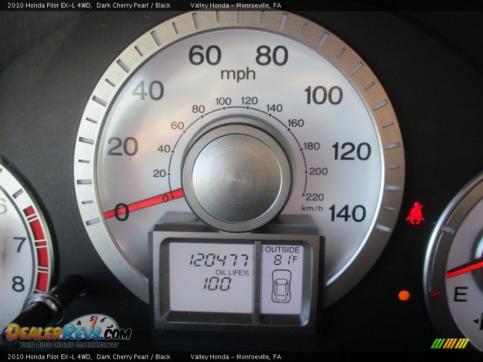 2010 Honda Pilot EX-L 4WD Dark Cherry Pearl / Black Photo #20