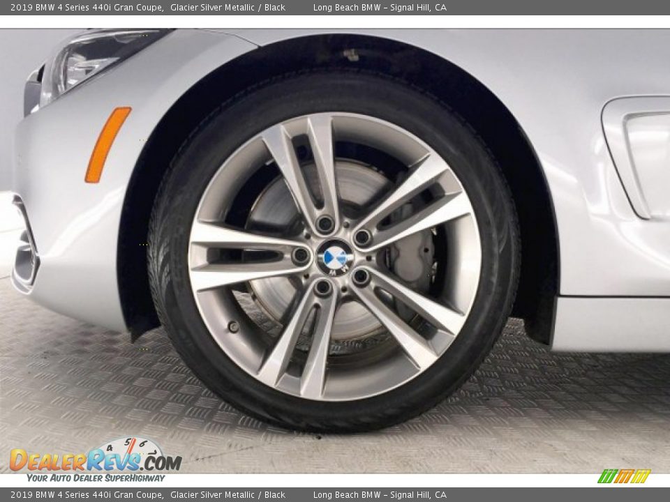 2019 BMW 4 Series 440i Gran Coupe Glacier Silver Metallic / Black Photo #8