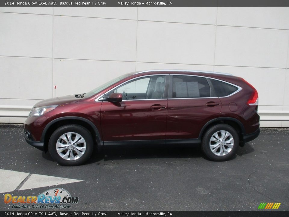 2014 Honda CR-V EX-L AWD Basque Red Pearl II / Gray Photo #2