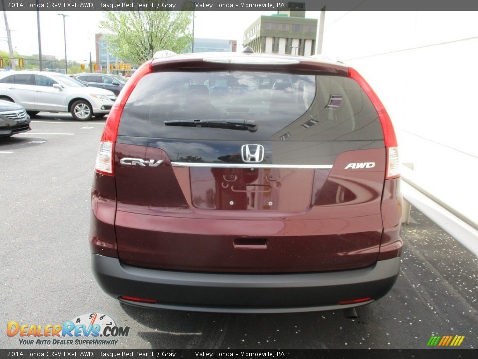 2014 Honda CR-V EX-L AWD Basque Red Pearl II / Gray Photo #4