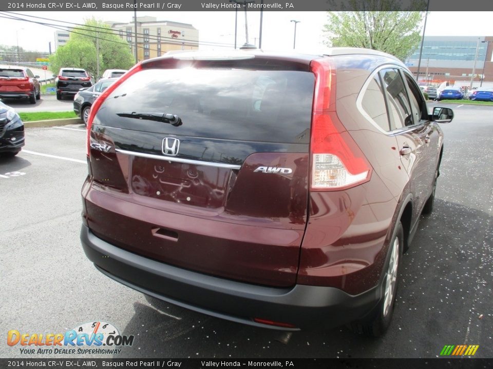 2014 Honda CR-V EX-L AWD Basque Red Pearl II / Gray Photo #5