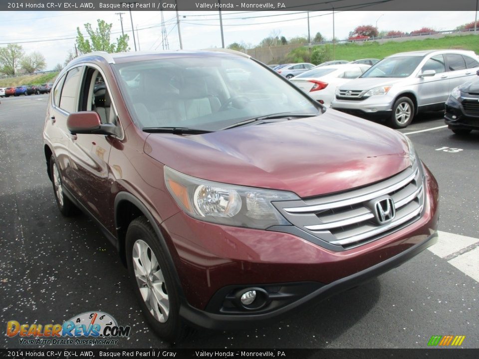 2014 Honda CR-V EX-L AWD Basque Red Pearl II / Gray Photo #7