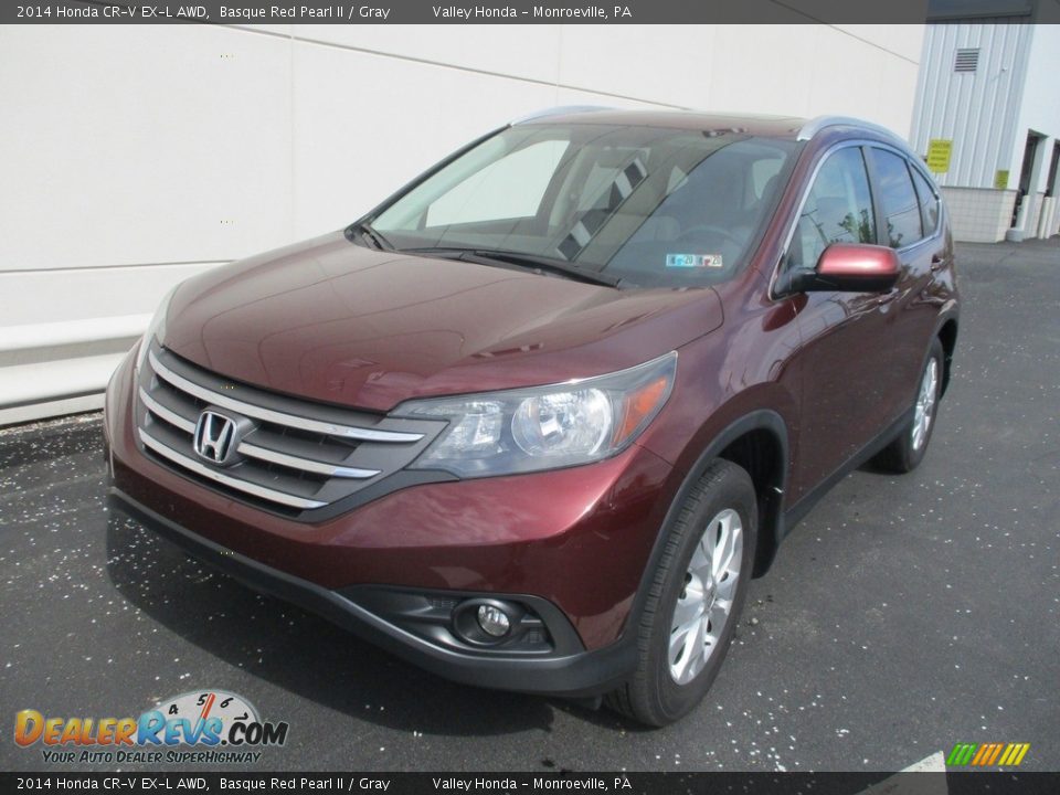 2014 Honda CR-V EX-L AWD Basque Red Pearl II / Gray Photo #8