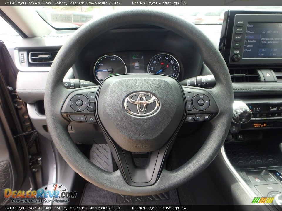 2019 Toyota RAV4 XLE AWD Hybrid Steering Wheel Photo #13