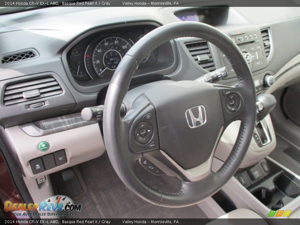 2014 Honda CR-V EX-L AWD Basque Red Pearl II / Gray Photo #14