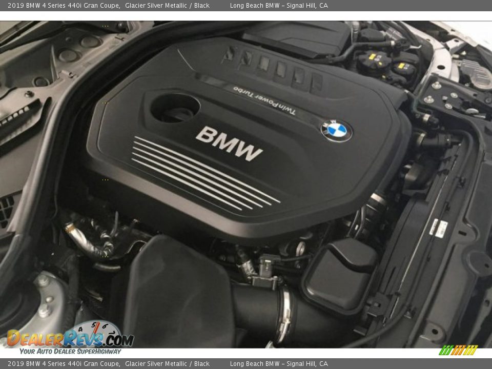 2019 BMW 4 Series 440i Gran Coupe Glacier Silver Metallic / Black Photo #27