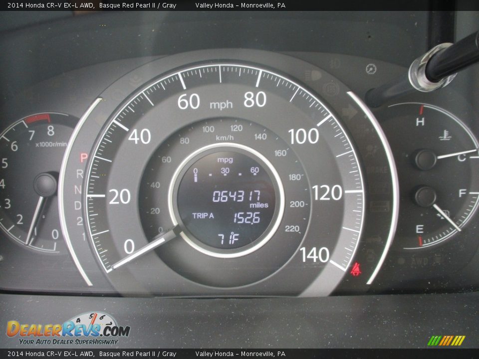 2014 Honda CR-V EX-L AWD Basque Red Pearl II / Gray Photo #20