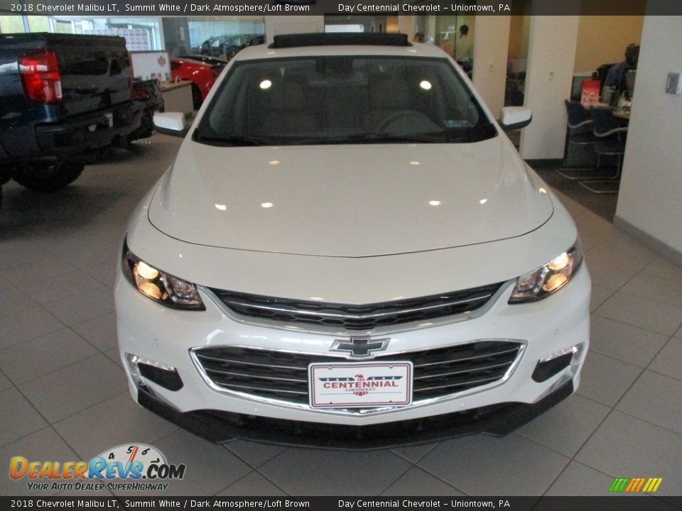 2018 Chevrolet Malibu LT Summit White / Dark Atmosphere/Loft Brown Photo #6