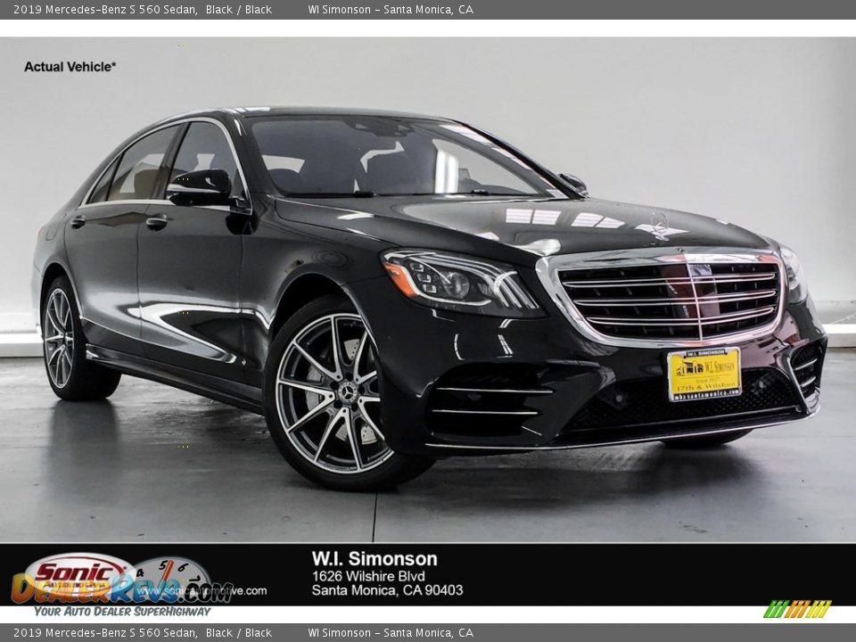 2019 Mercedes-Benz S 560 Sedan Black / Black Photo #1