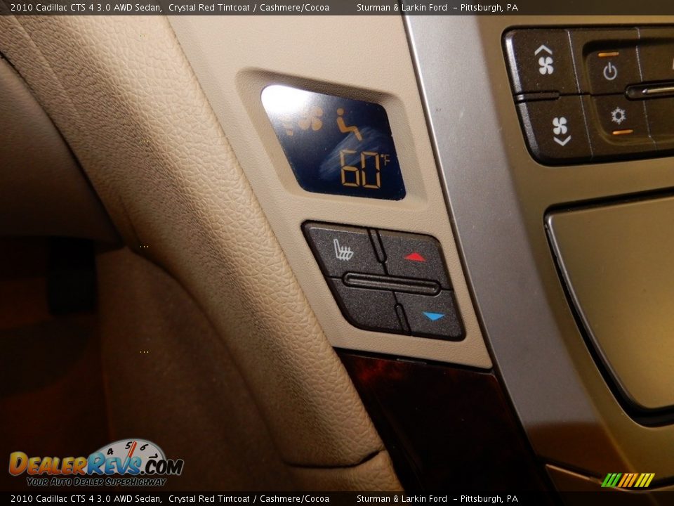 2010 Cadillac CTS 4 3.0 AWD Sedan Crystal Red Tintcoat / Cashmere/Cocoa Photo #23