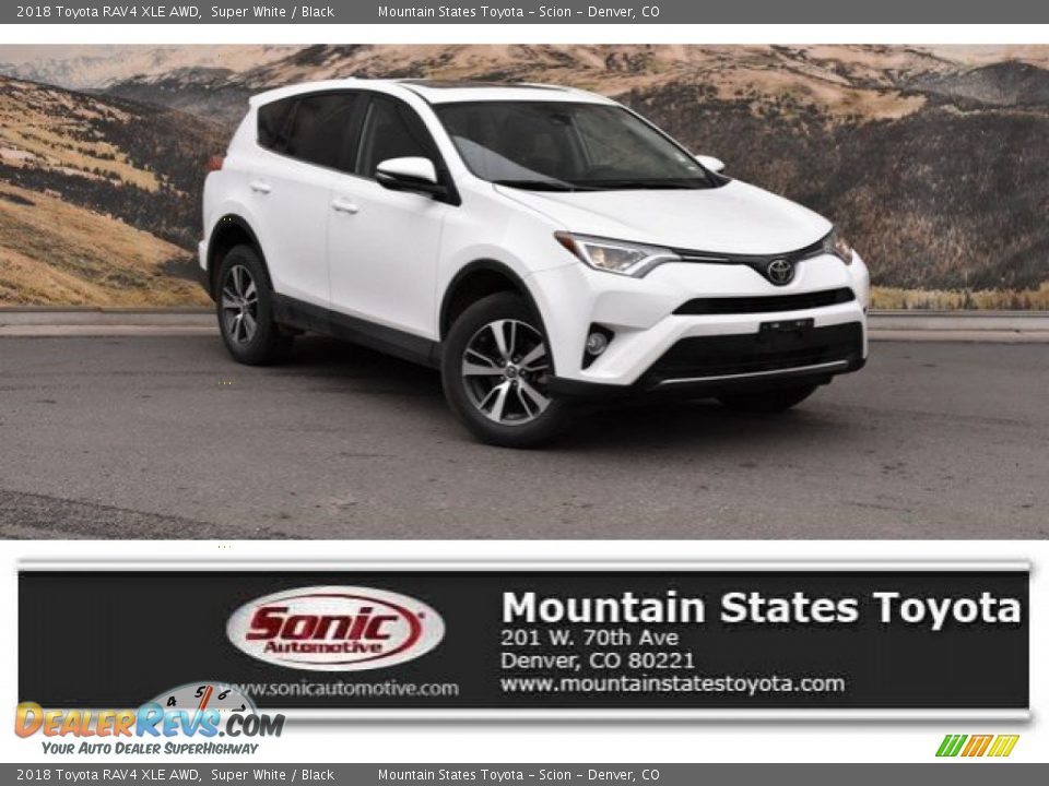 2018 Toyota RAV4 XLE AWD Super White / Black Photo #1
