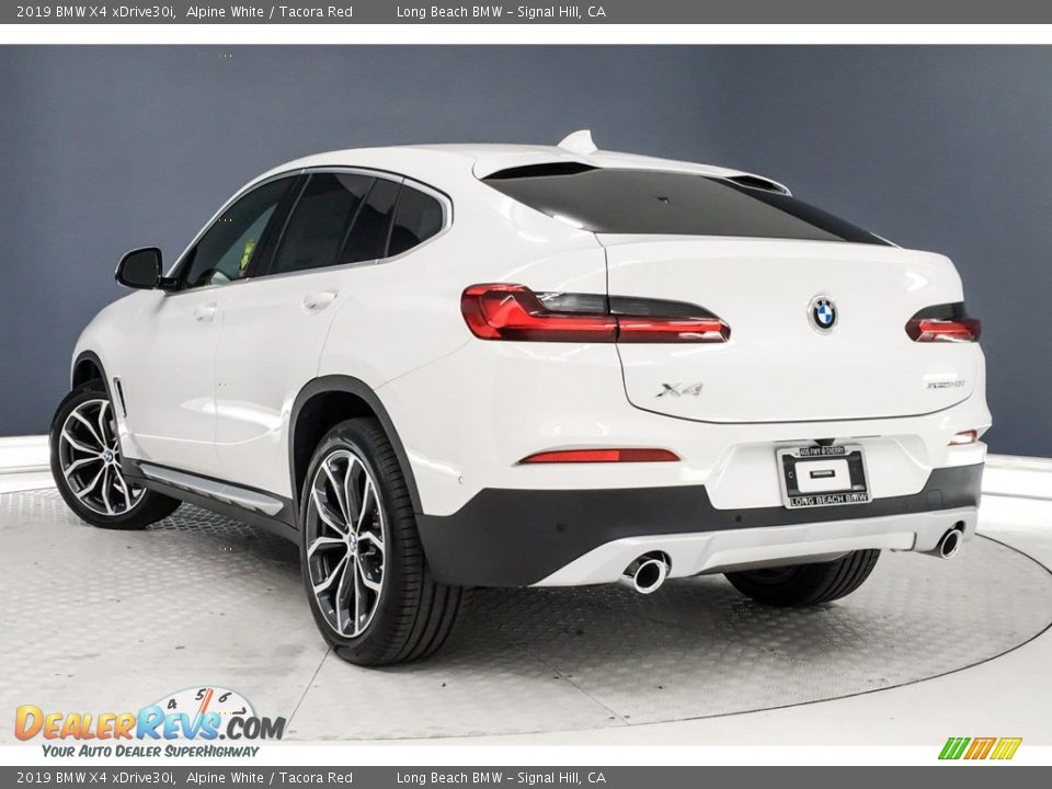 2019 BMW X4 xDrive30i Alpine White / Tacora Red Photo #2