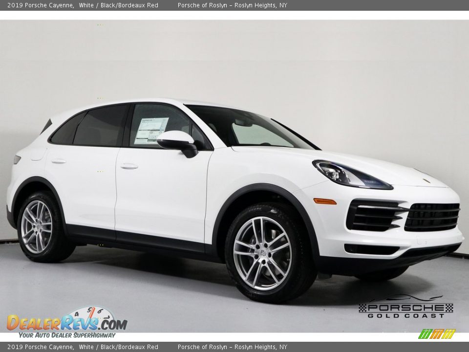 2019 Porsche Cayenne White / Black/Bordeaux Red Photo #1