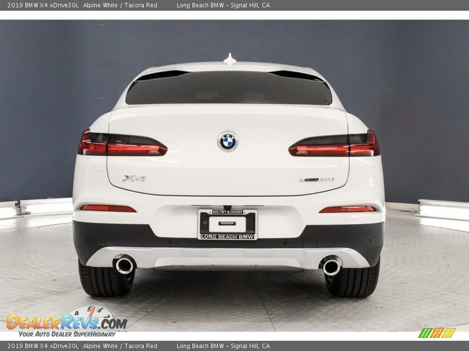 2019 BMW X4 xDrive30i Alpine White / Tacora Red Photo #3