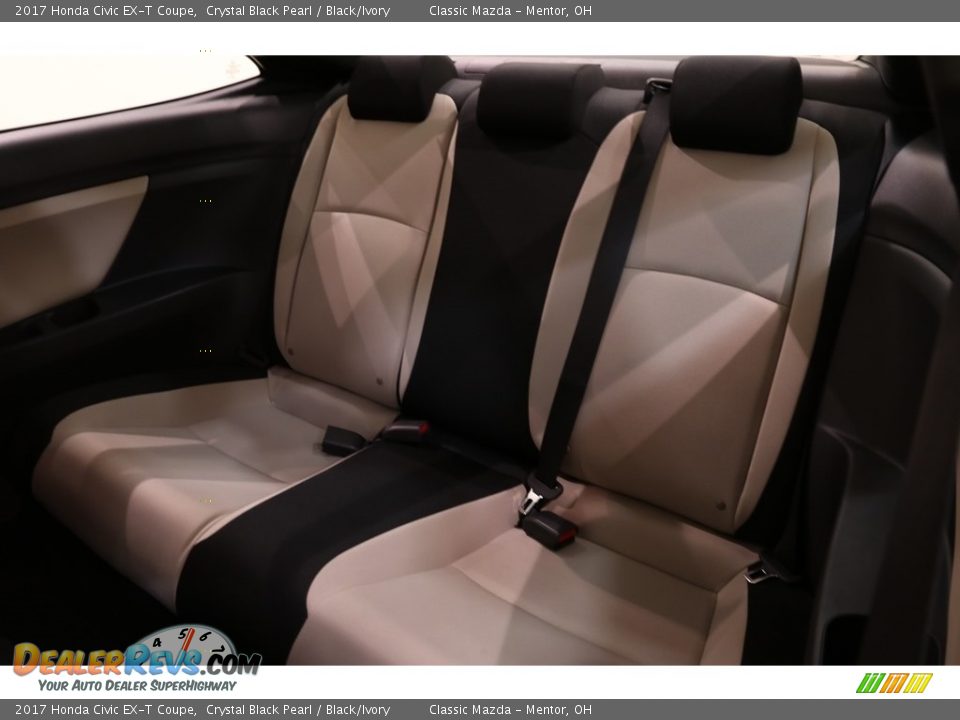 2017 Honda Civic EX-T Coupe Crystal Black Pearl / Black/Ivory Photo #19