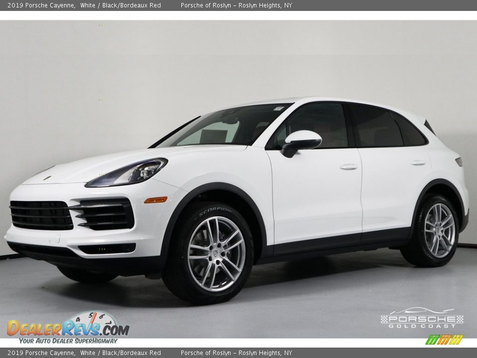 2019 Porsche Cayenne White / Black/Bordeaux Red Photo #3