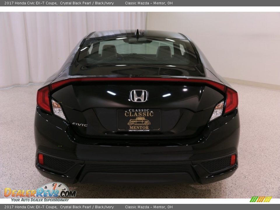 2017 Honda Civic EX-T Coupe Crystal Black Pearl / Black/Ivory Photo #20