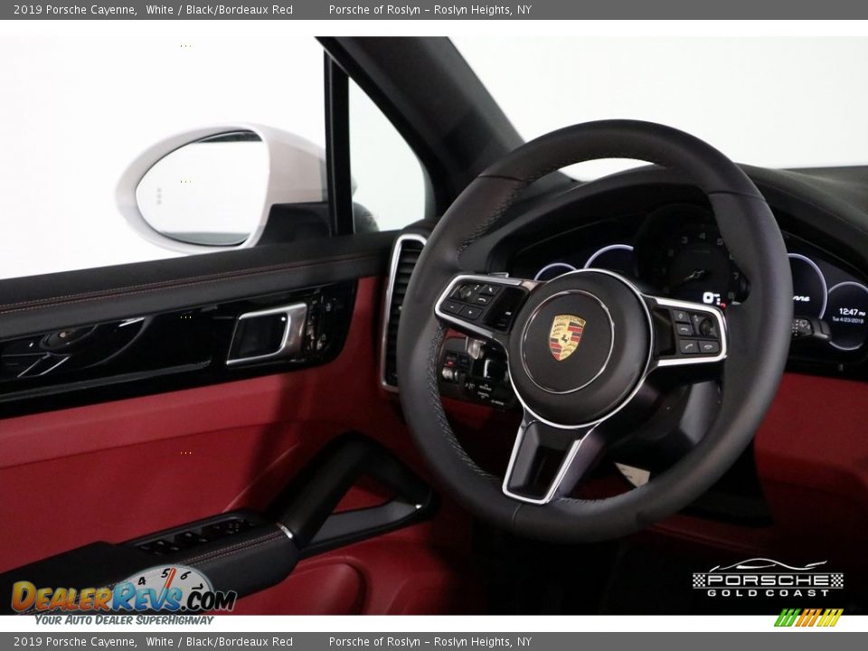 2019 Porsche Cayenne White / Black/Bordeaux Red Photo #16