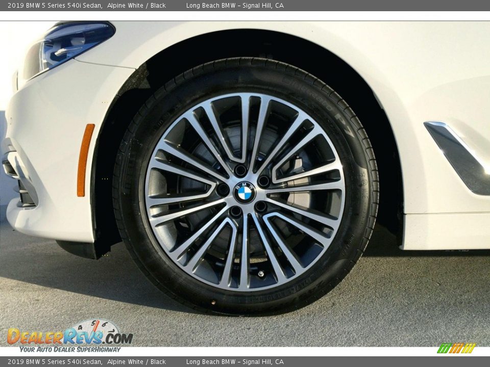 2019 BMW 5 Series 540i Sedan Alpine White / Black Photo #10