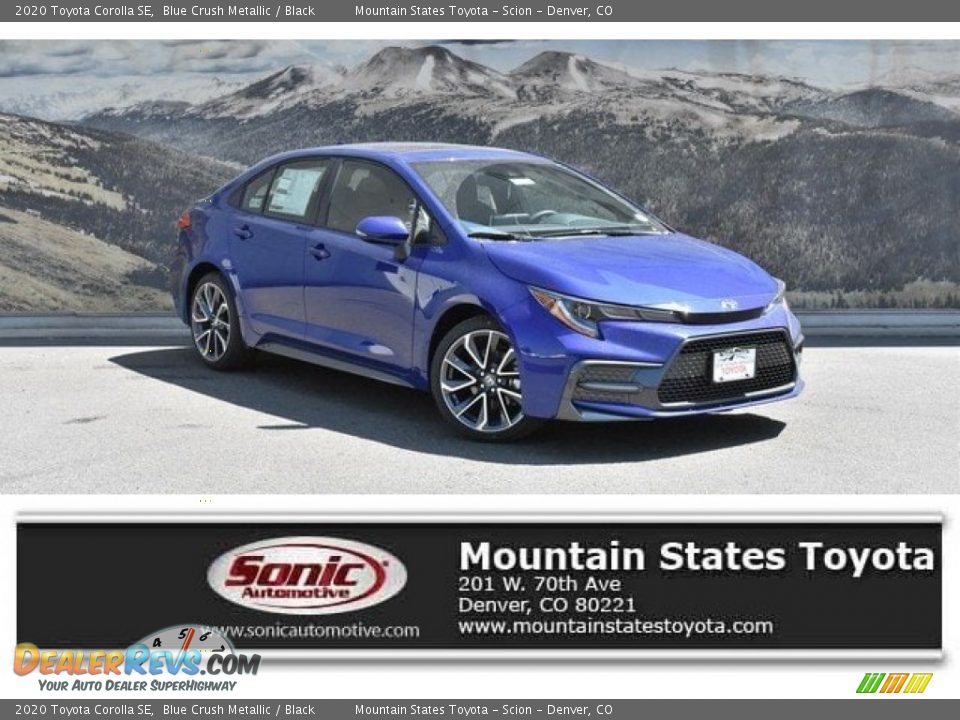 2020 Toyota Corolla SE Blue Crush Metallic / Black Photo #1