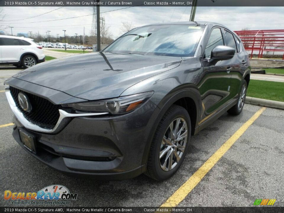 2019 Mazda CX-5 Signature AWD Machine Gray Metallic / Caturra Brown Photo #3