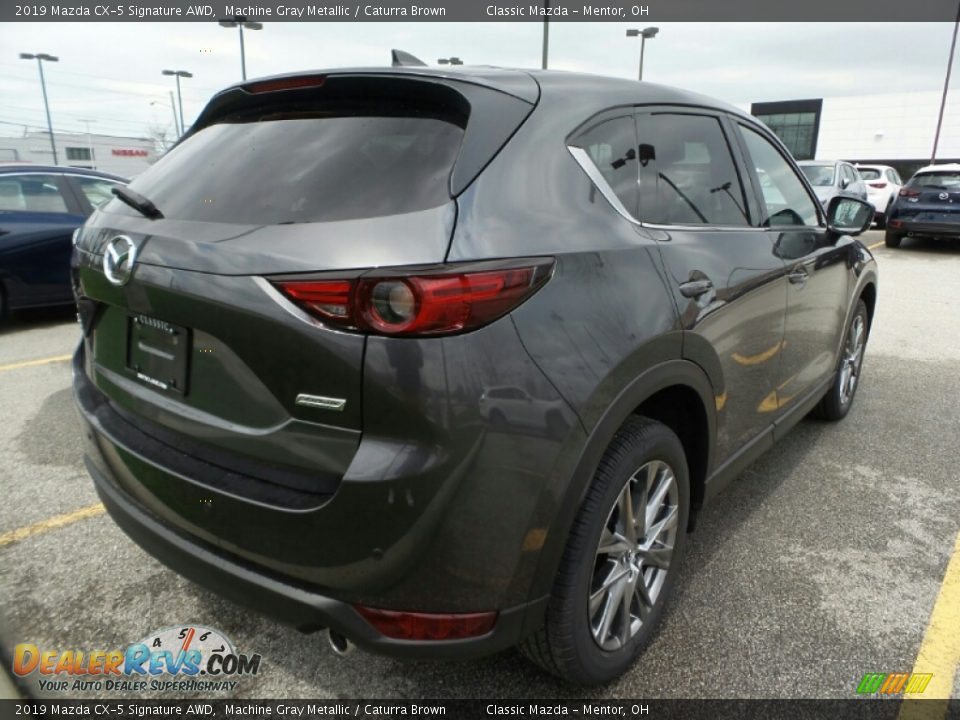 2019 Mazda CX-5 Signature AWD Machine Gray Metallic / Caturra Brown Photo #7