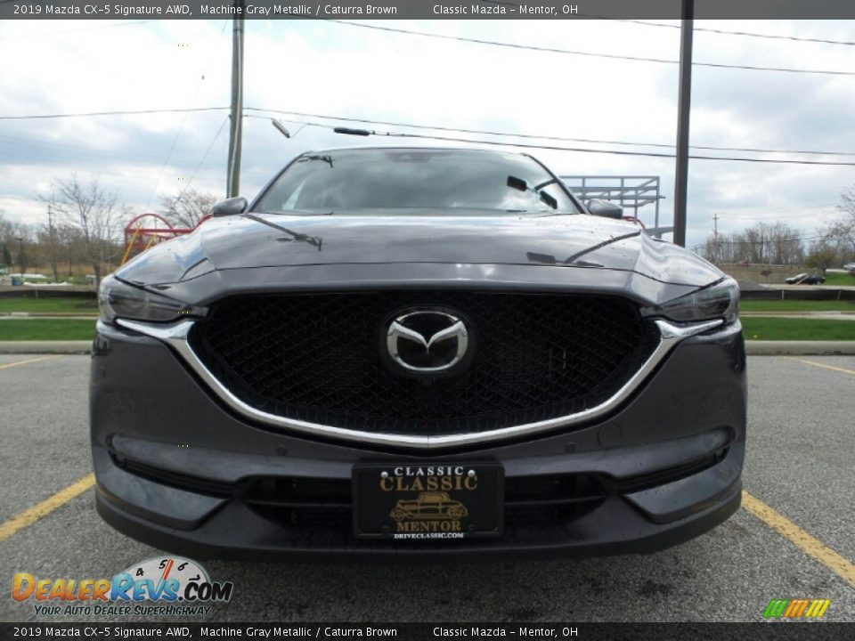 2019 Mazda CX-5 Signature AWD Machine Gray Metallic / Caturra Brown Photo #2