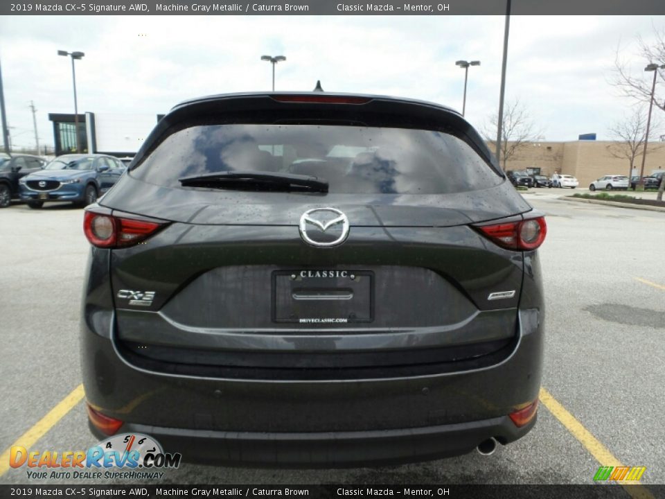 2019 Mazda CX-5 Signature AWD Machine Gray Metallic / Caturra Brown Photo #6