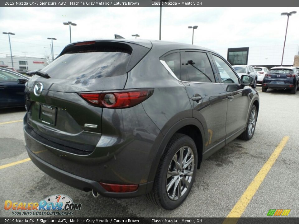 2019 Mazda CX-5 Signature AWD Machine Gray Metallic / Caturra Brown Photo #7