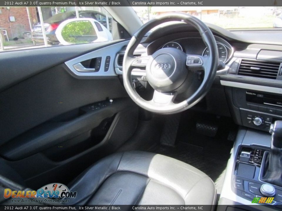2012 Audi A7 3.0T quattro Premium Plus Ice Silver Metallic / Black Photo #12