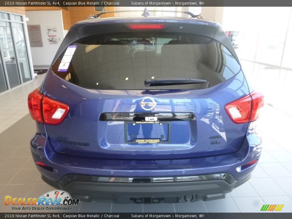 2019 Nissan Pathfinder SL 4x4 Caspian Blue Metallic / Charcoal Photo #9