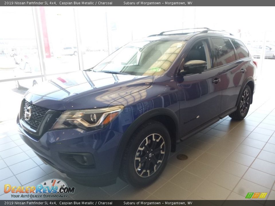 2019 Nissan Pathfinder SL 4x4 Caspian Blue Metallic / Charcoal Photo #11