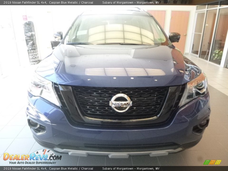 2019 Nissan Pathfinder SL 4x4 Caspian Blue Metallic / Charcoal Photo #12