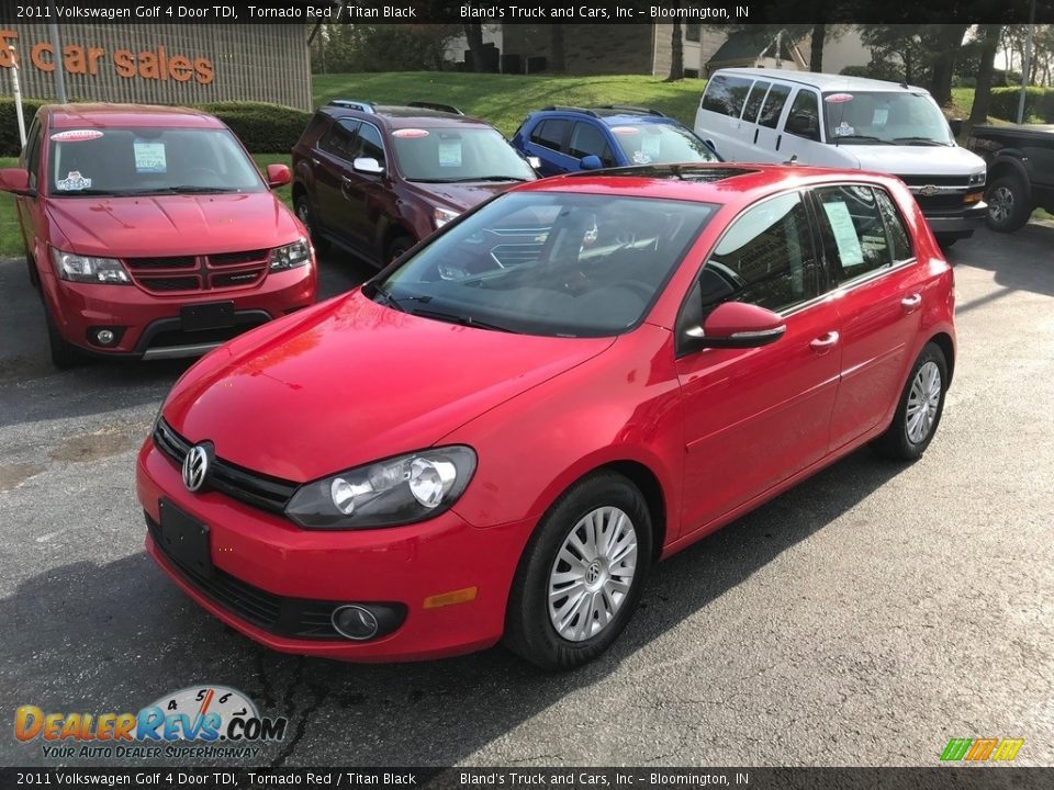 2011 Volkswagen Golf 4 Door TDI Tornado Red / Titan Black Photo #2