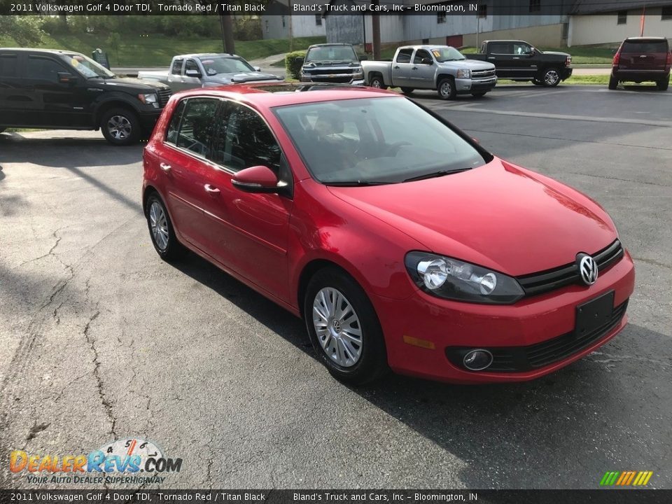 2011 Volkswagen Golf 4 Door TDI Tornado Red / Titan Black Photo #4