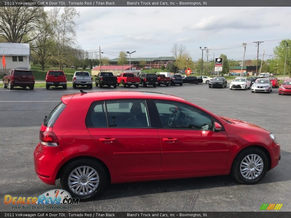 2011 Volkswagen Golf 4 Door TDI Tornado Red / Titan Black Photo #5