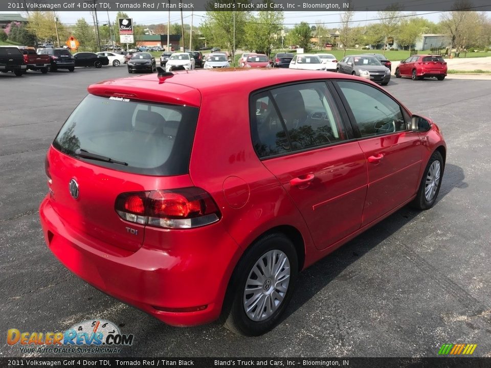 2011 Volkswagen Golf 4 Door TDI Tornado Red / Titan Black Photo #6